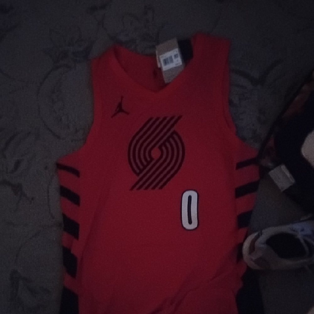 NBA Red and Black Basketball Jersey